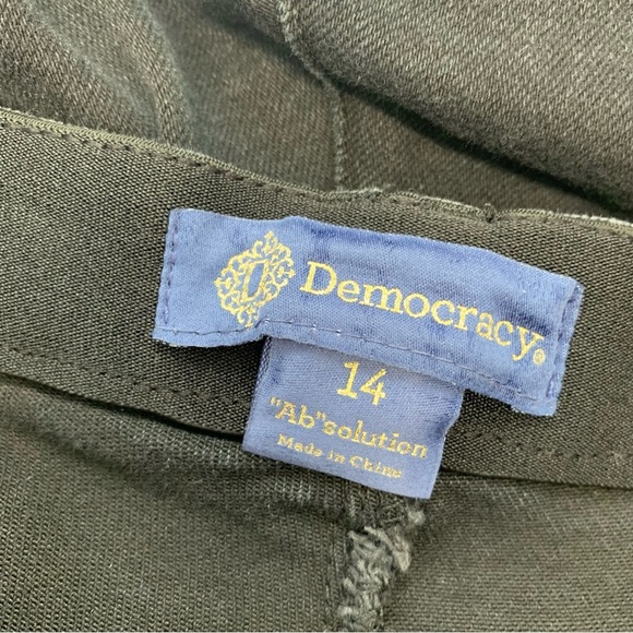Democracy‎ Jeans Woman 14 Black  AB Solution Stretch Raw Hem Ankle Pockets - Picture 7 of 11